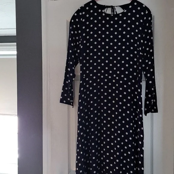 knee length dresses for ladies & Other Stories Blue Polka Dot Midi Dress size 8  Follow The Clothes